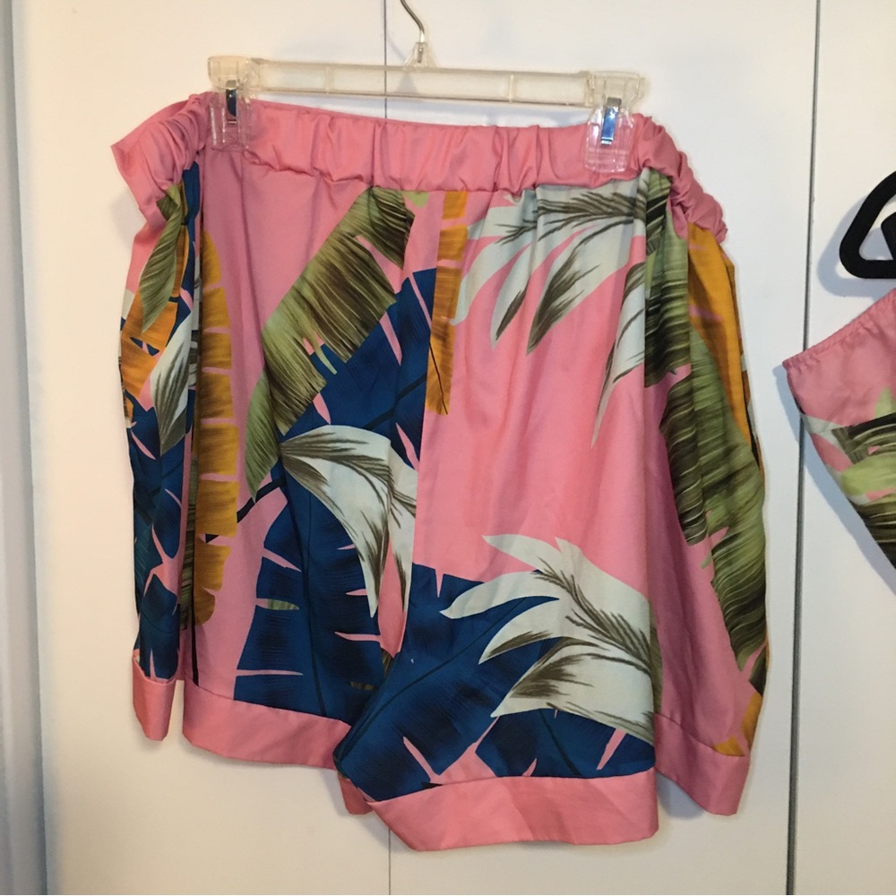 Shein 3 Piece Short Set Pink Size 4X Preowned - Picture 5 of 10